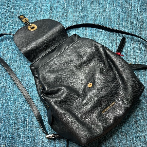 Michael Kors Raven Medium Pebbled Leather Backpack in Black - Picture 4 of 14